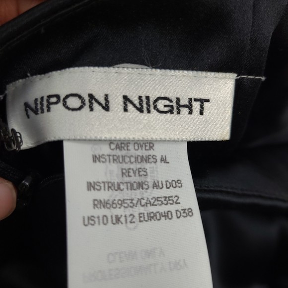 Nipon Night Black Dress with Matching Bolero Size 10 - Picture 3 of 3